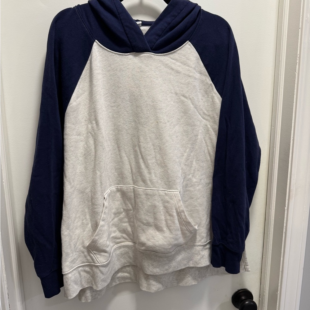 Navy and White Sweatshirt